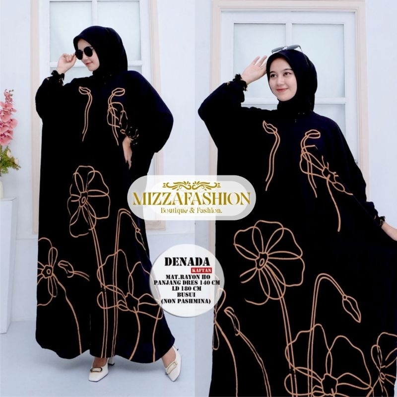kaftan DENADA Ld 180 bahan rayon premium ori tebal gamis abaya remaja kekinian jumbo panjang muslim 