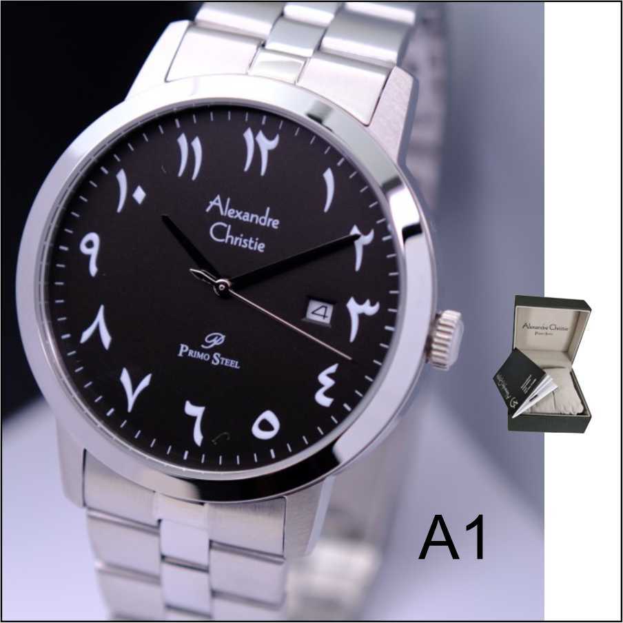 Alexandre Christie ORIGINAL jam tangan pria arab silver AC1007 Alexander Cristie 100% ori