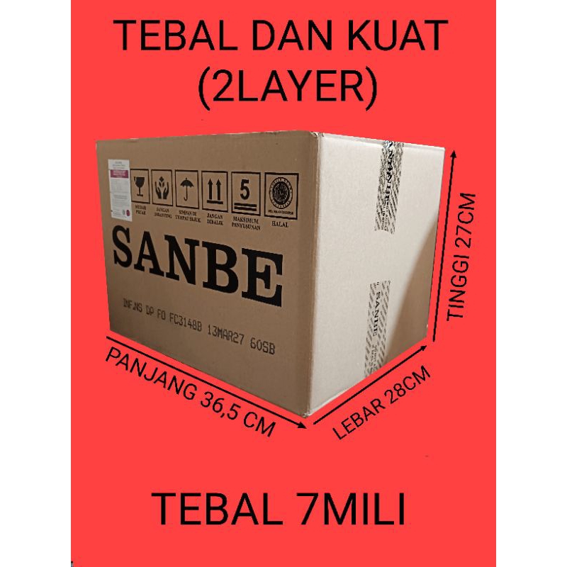 

kardus bekas untuk packing tebal dan kuat 2layer P36,5cm L28cm T27cm tebal 7mili