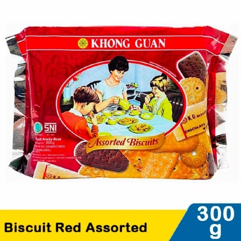 

KHONG GUAN 300 gram kemasan assorted biscuit aneka biskuit kue cemilan wafer