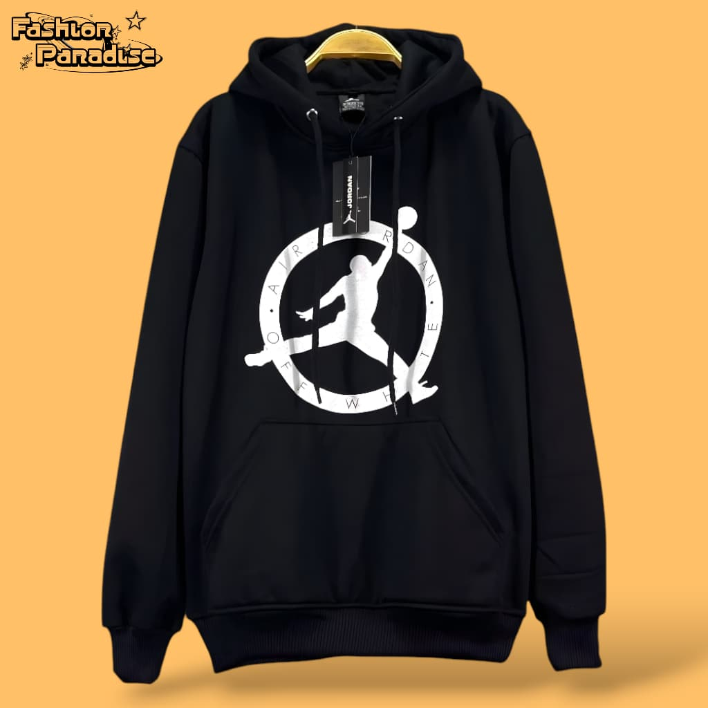 HOODIE SWEATSHIRT *FASHIONPARADISE888* AIR JORDAN JUMPMAN X OFF-WHITE FULL TAGS AND LABEL UNISEX