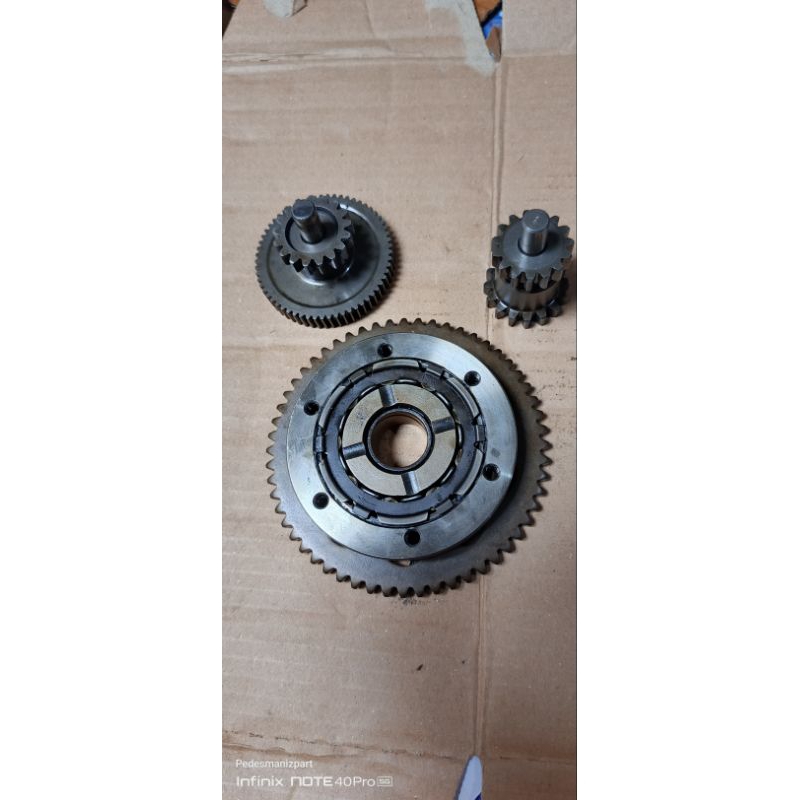 Wanway one way set gigi penghantar doblestarter tiger revo original copotan motor