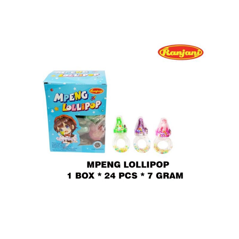 

ranjani mpeng lollipop aneka rasa buah 1 box 24 pcs