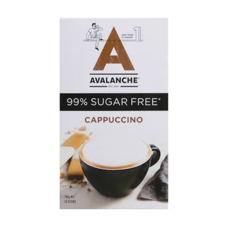 

Avalanche Cappuccino 10 Sachets Avalanche 99% Sugar Free Cappuccino 10 Sachets