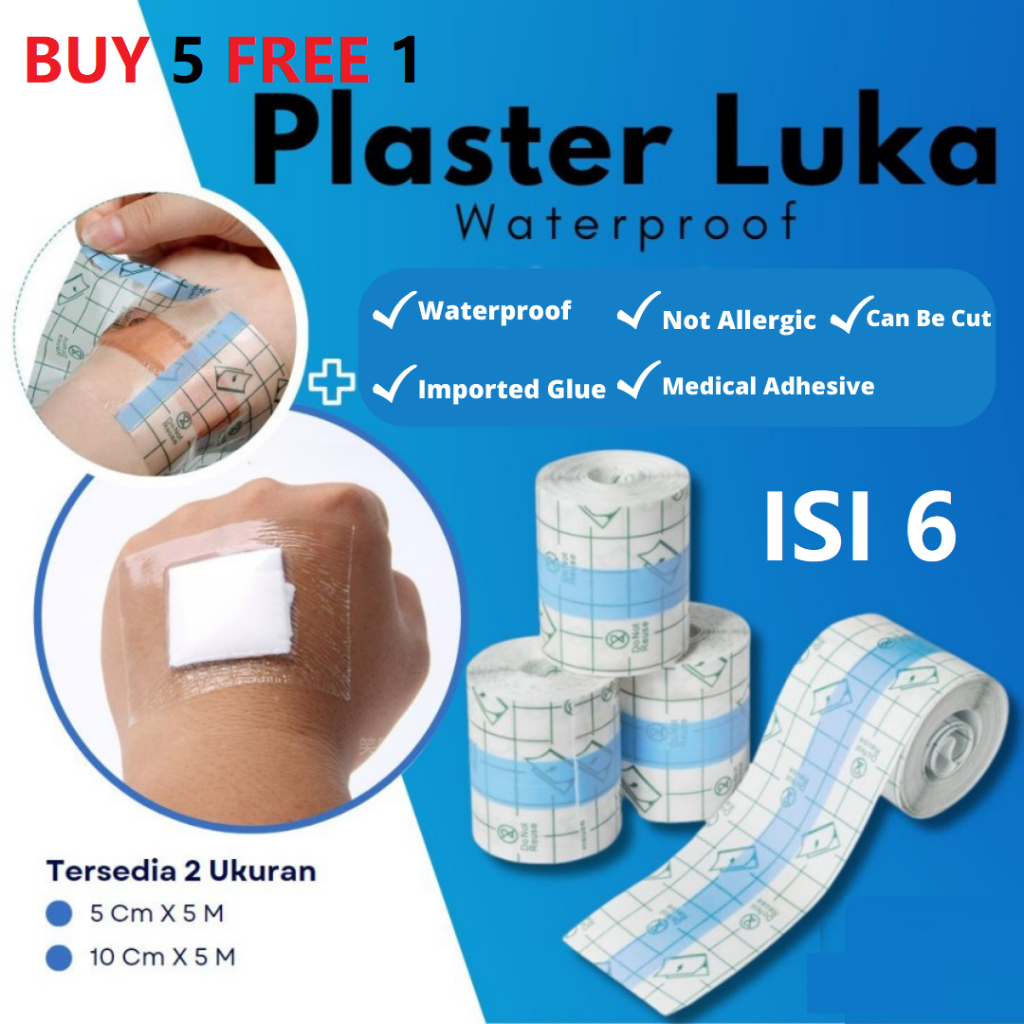 YAM - 5 PCS FREE 1 PCS / WF Waterproof Tahan AIR LUKA PLESTER Luka PAD Transparant Transparent Ukura