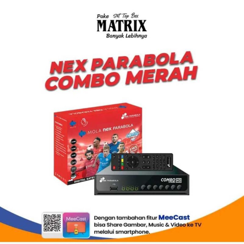 NEX PARABOLA COMBO MERAH DAN KUNING C BAND DAN KU BAND ( SUPPORT ANTENA TV DIGITAL )