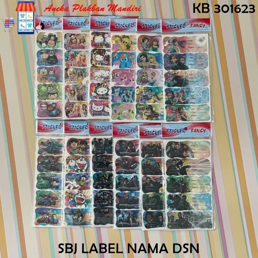 

[1 BKS/6LEMBAR] SBJ LABEL NAMA DSN