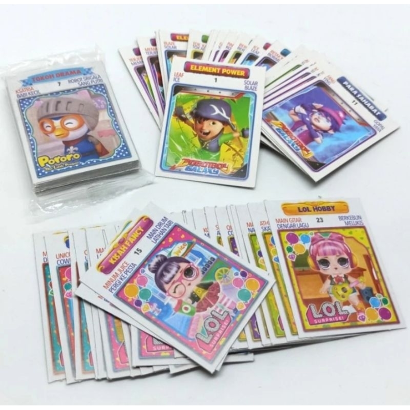 Kartu Tepuk Kwartet Teplek Mainan Jadul Anak Bergambar Karakter