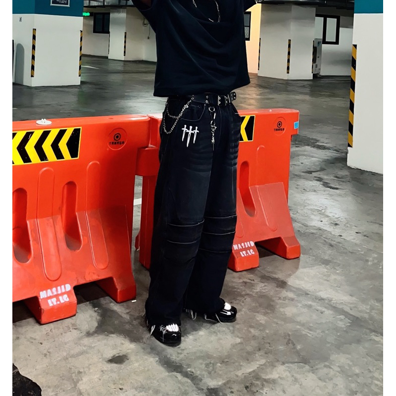 hierarchy x tagged baggy jeans