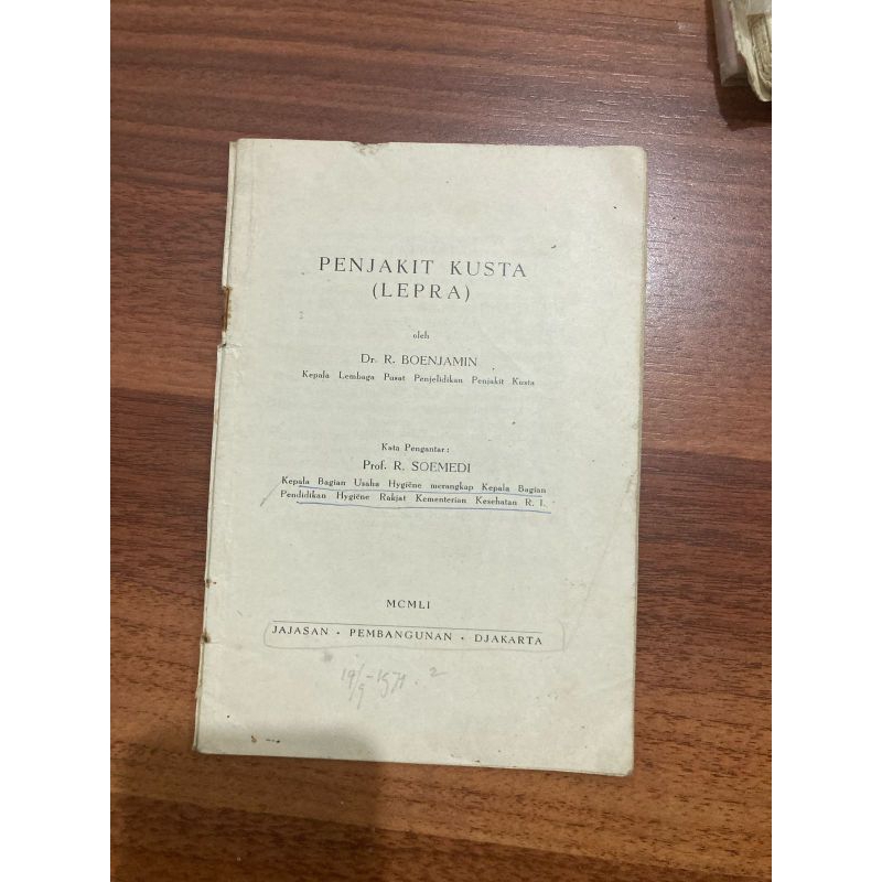 Buku PENJAKIT KUSTA (LEPRA) oleh Dr R BOENJAMIN