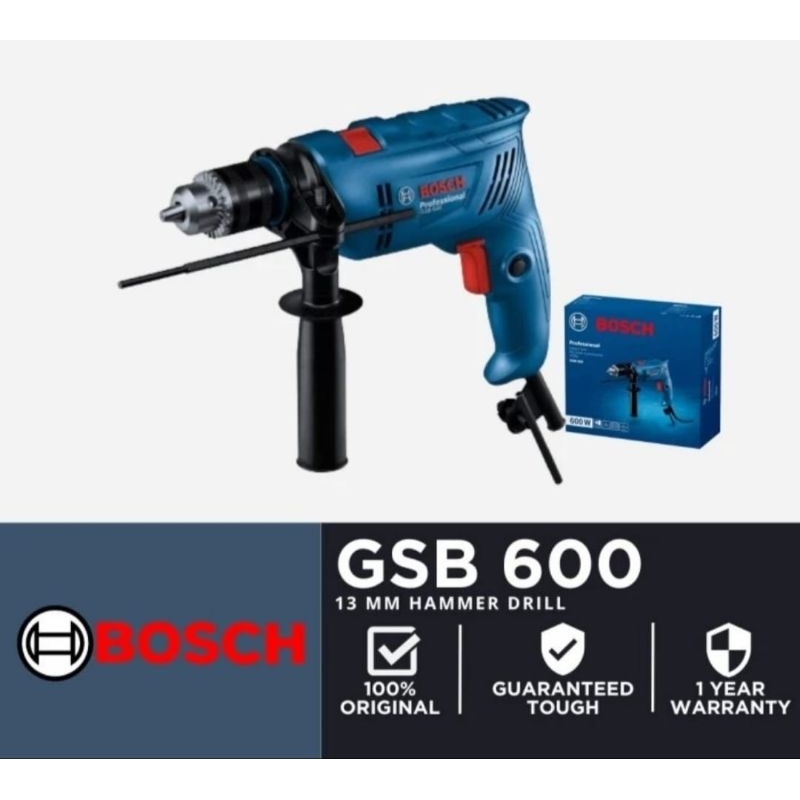 BOSCH  GSB 600 Impact drill - bor beton 13mm, - original bor tangan - original BOSCH - memiliki daya
