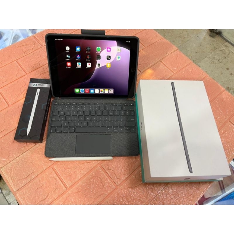 Ipad 9 64gb Wifi Fullset Keyboard Pencil Mulus Bekas Pakai
