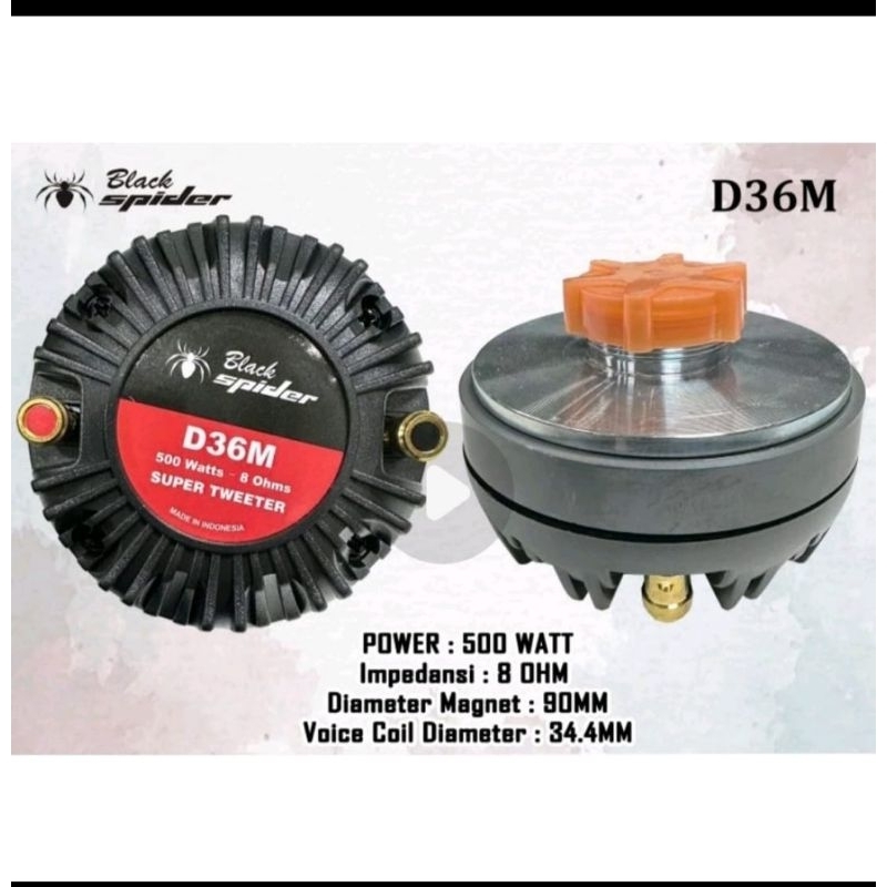 DRIVER TWEETER BLACK SPIDER D36 PROFESIONAL DRIVER TWEETER 500WATT