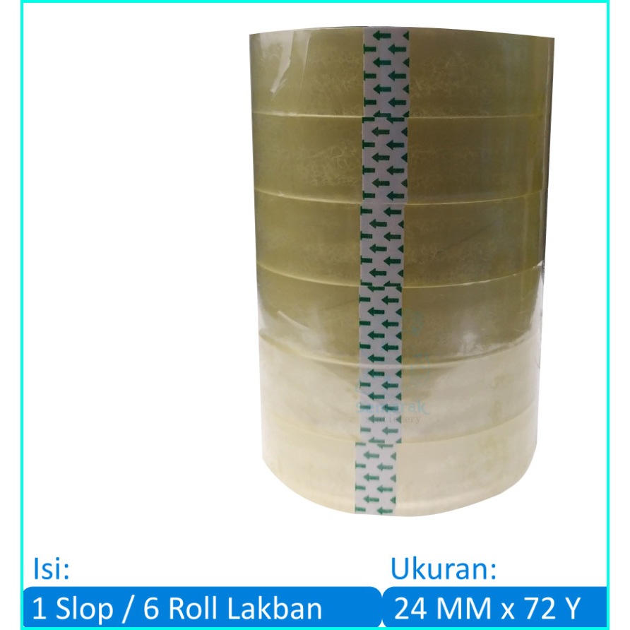 

(6 Roll / 1 Slot) Isolasi Bening Yatta 1" x 72 Yard ( Slop ) [ Original ]