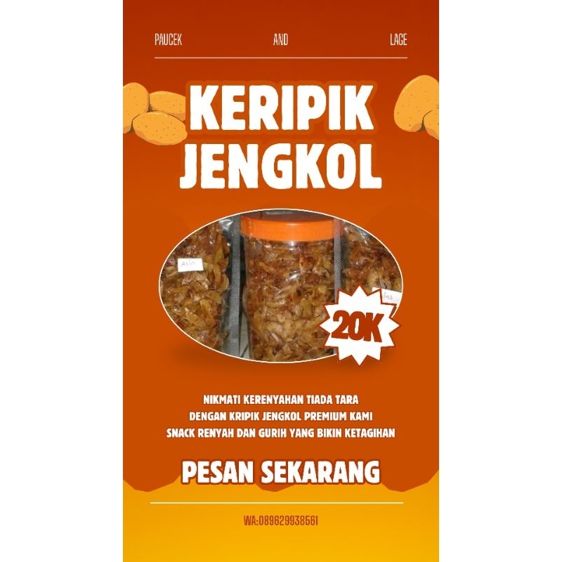 

Kripik jengkol Ukuran 12x20
