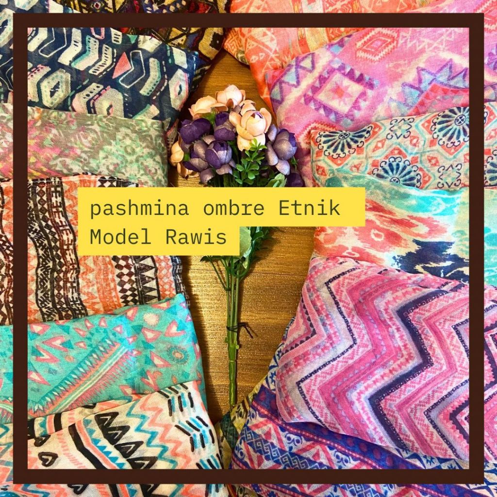 Hijab Pashmina Ombre Etnik Rumbe By Egypt Muslim Scraft