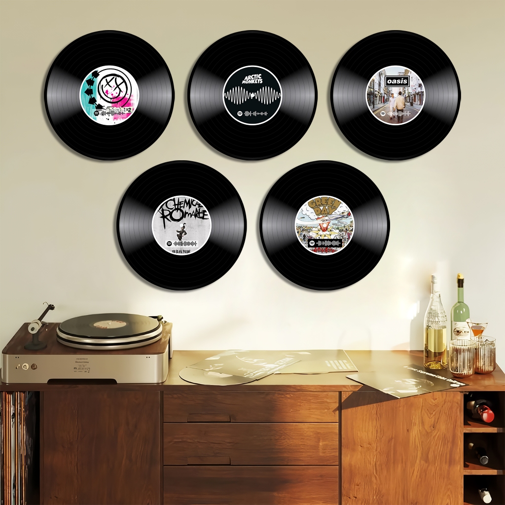 Hiasan Dinding Piringan Hitam Musik Dekorasi Ruang Tamu Kamar Aesthetic
