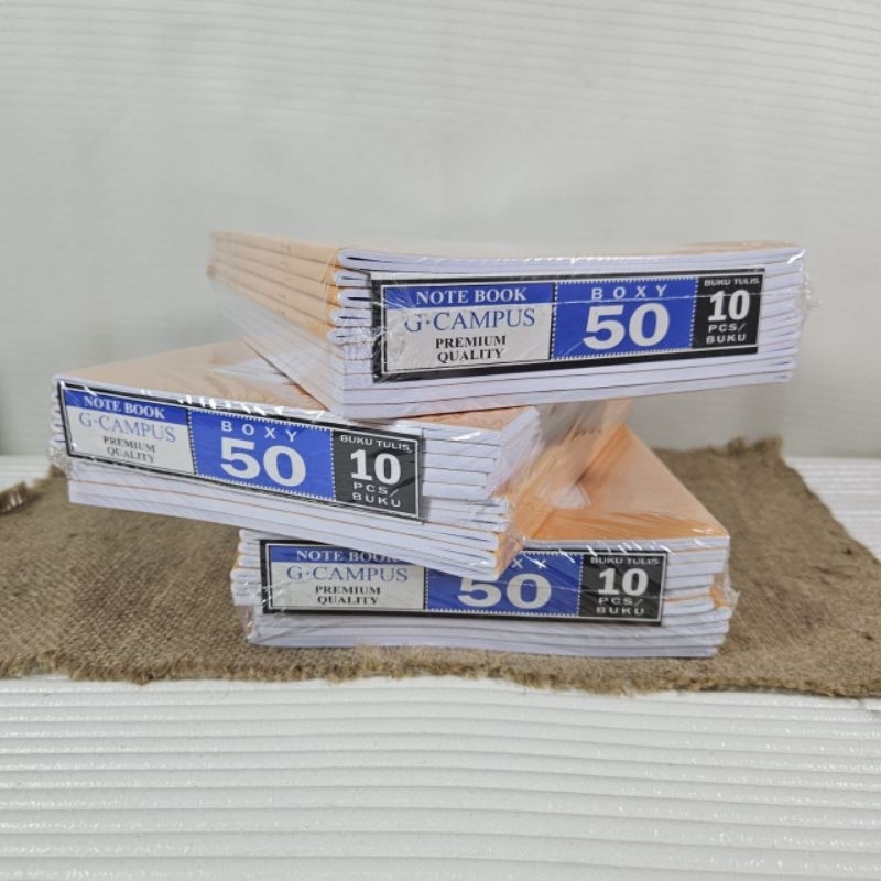

Buku Tulis G Campus ukuran boxy maxy panjang isi 50 lembar 10 buku cover craft coklat