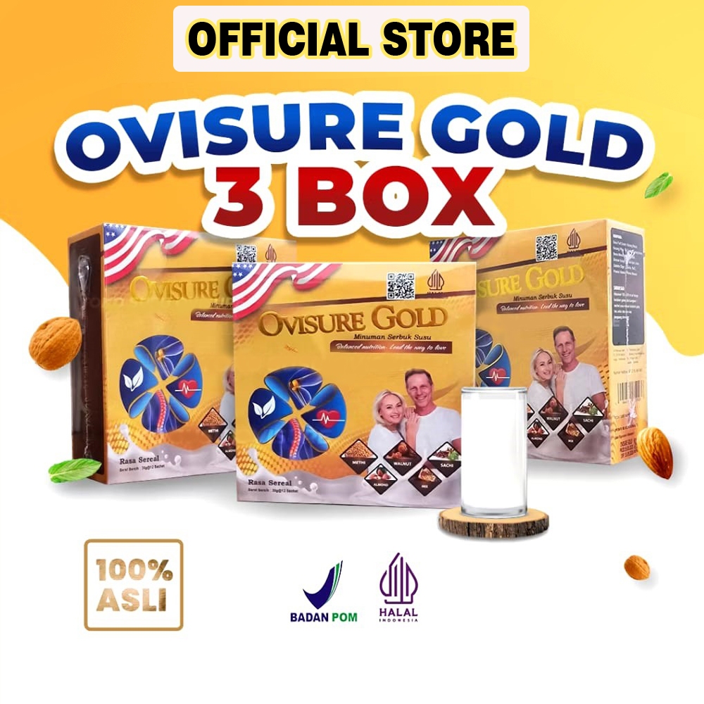 

PAKET 3 BOX OVISURE GOLD ORIGINAL USA - SUSU UNTUK PENGOBATAN TULANG SENDI TERBAIKNYA
