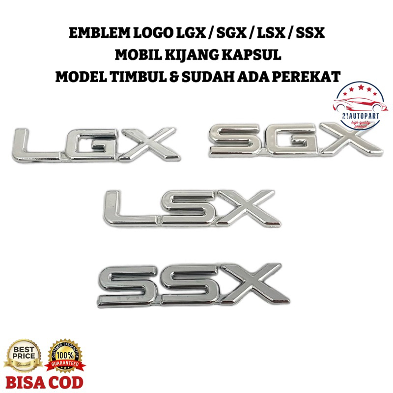 Emblem Logo LGX / SGX / LSX / SSX untuk Mobil Kijang Kapsul