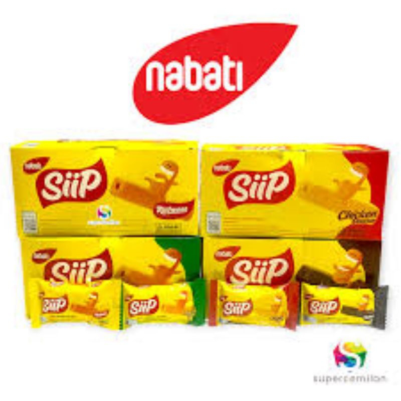 

RICHEESE NABATI SIIP SNACK ANEKA RASA CHEESE | CHOCOLATE | ROASTED CORN | COCOPANDAN 1 PACK ISI 20 PCS X 6.5GR