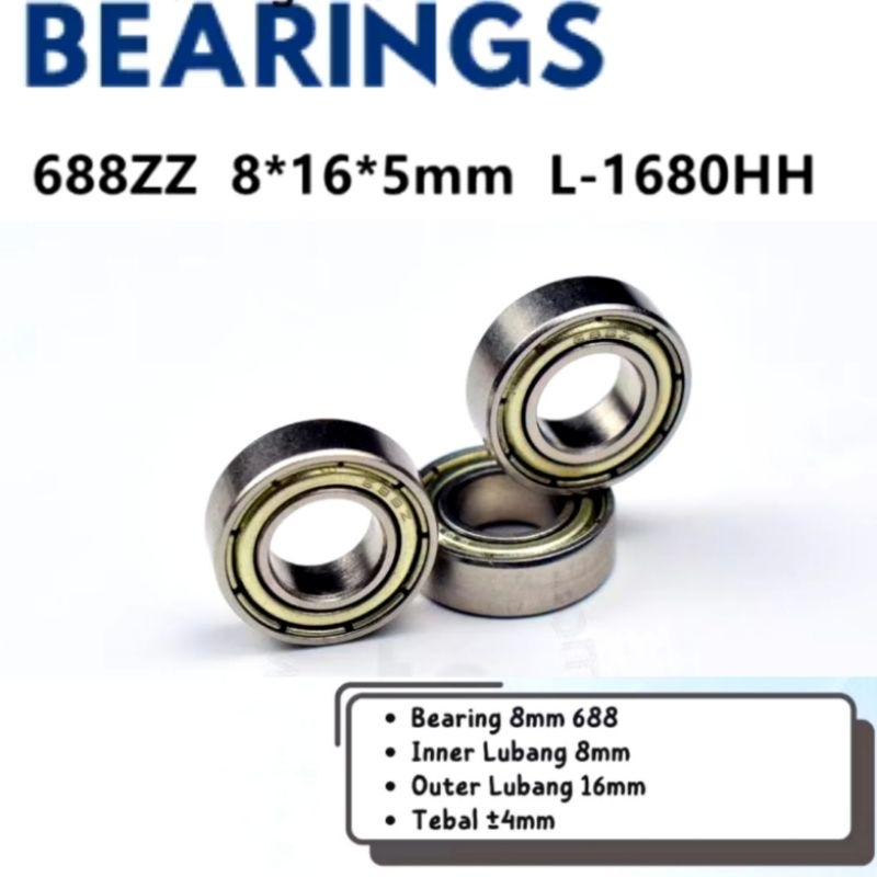 Bearing 688 ZZ 688ZZ Laker Kipas Angin Mini