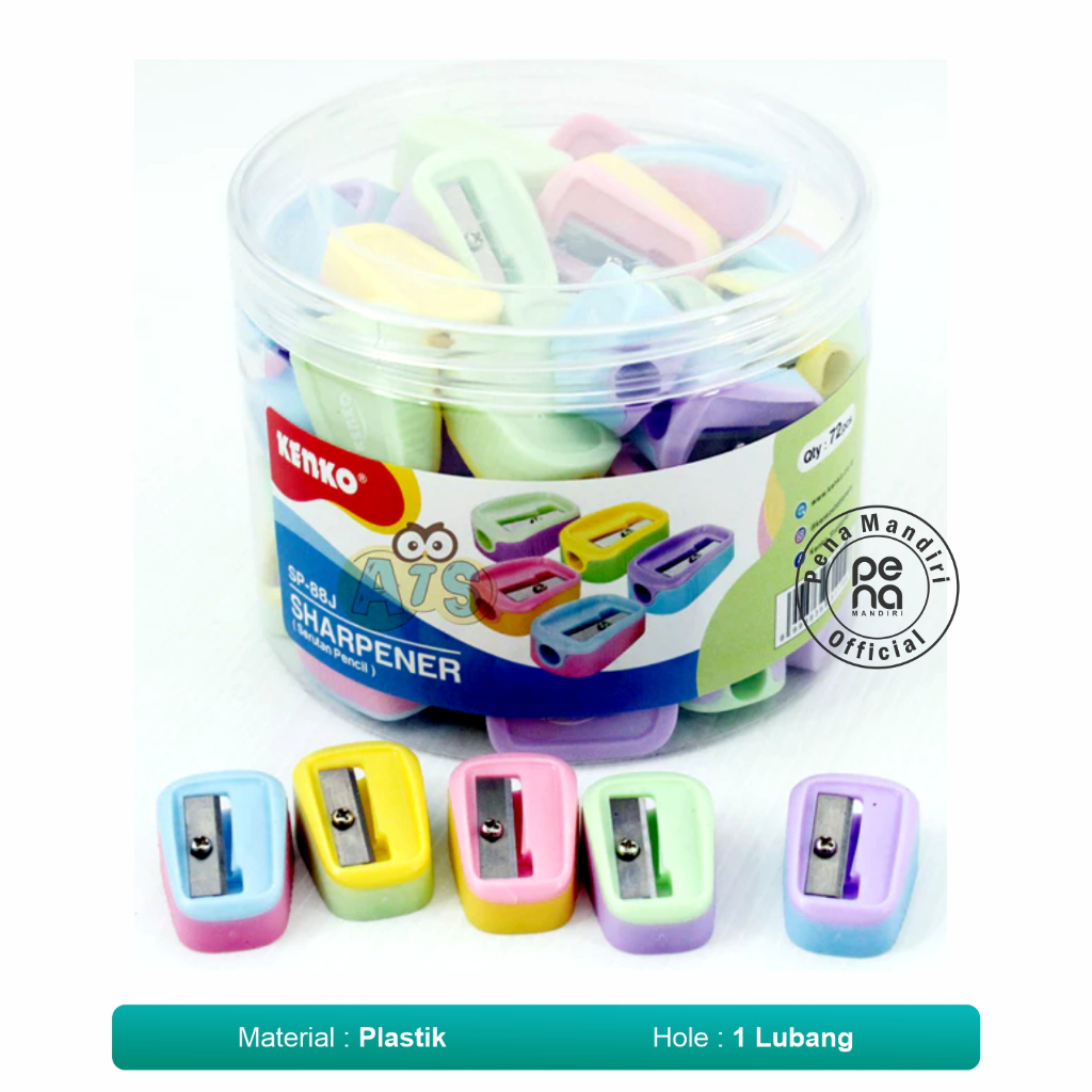

1 pCS Rautan Pensil Kenko Kecil warna Pastel SP-89J Serutan Pensil Pastel