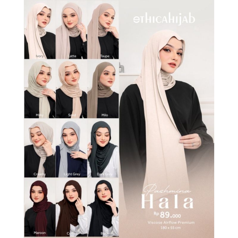HB | READY GD - PASHMINA HALA ETHICA | ETHICA 2025 | HIJAB PASHMINA POLOS | PASHMINA TERMURAH | HIJA