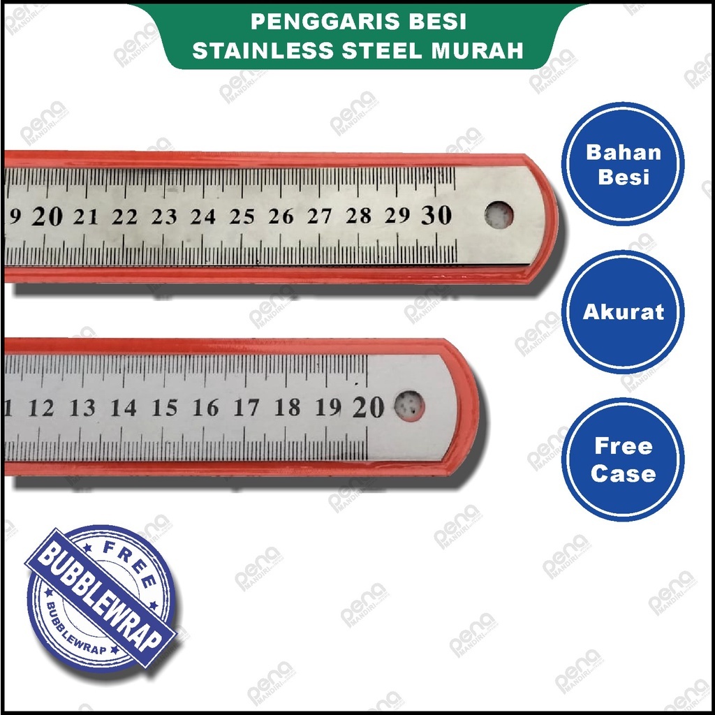

Penggaris Besi Murah 20 cm 30 cm Garisan Besi Murah 1 pcs