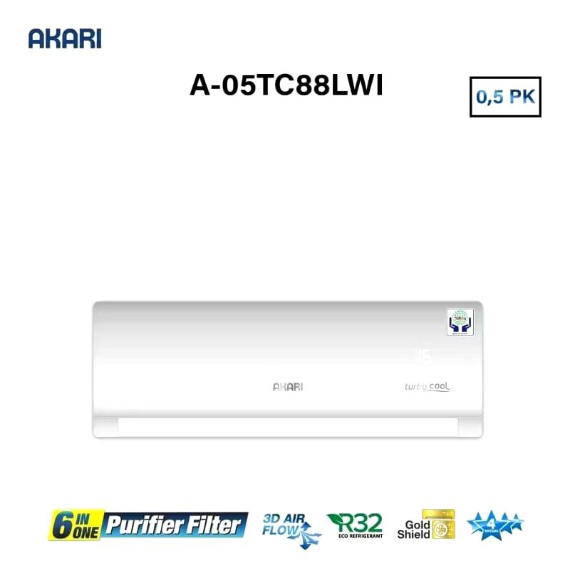 Ac AKARI Turbo Cool 1/2 PK A-05TC88LW i/k R32