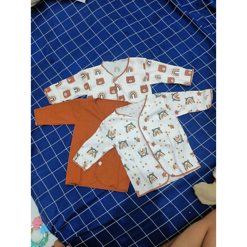 3 paket baju bayi lengan panjang preloved baju bayi