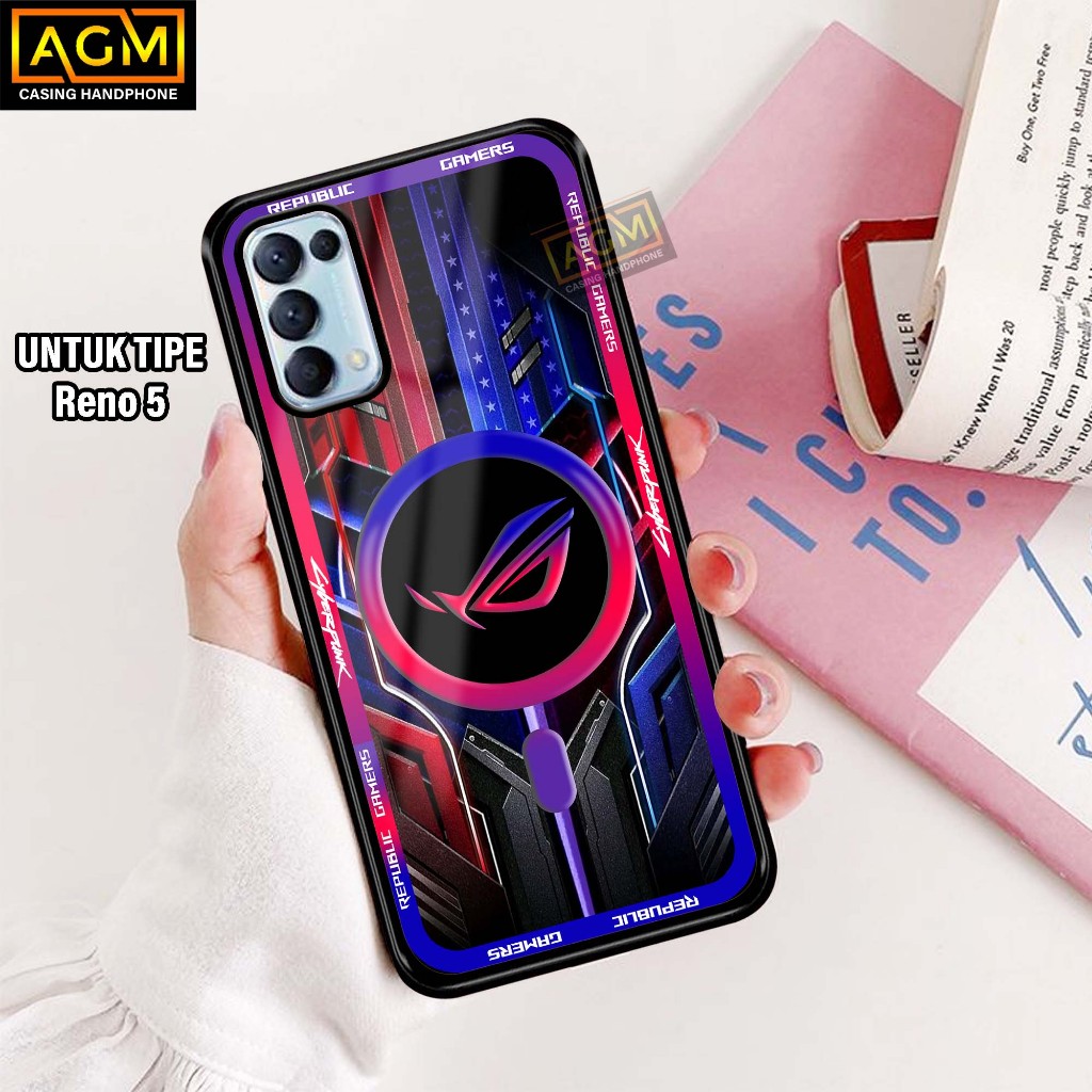 Case Oppo Reno 5 - Case Kilau Oppo - Softcase Glossy Reno 5 [ROG] - AGM Hardcase handphone Oppo pali