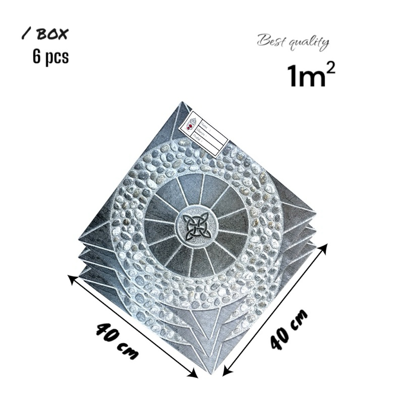 Keramik Kasar Lantai 40x40 Casaluna Grey Keramik Mulia Ceramic Carpot Grade A Isi 6pcs