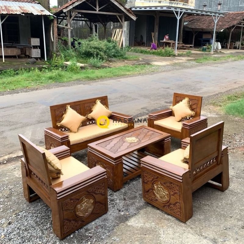 meja tamu minimalis , set meja tamu kayu jati , kursi tamu jati , set kursi tamu minimalis kayu jati