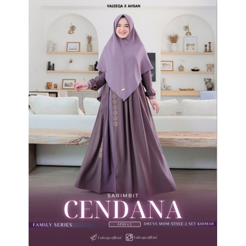 READY STOK DRESS MOM STYLE 2 SARIMBIT CENDANA BY VALEEQA