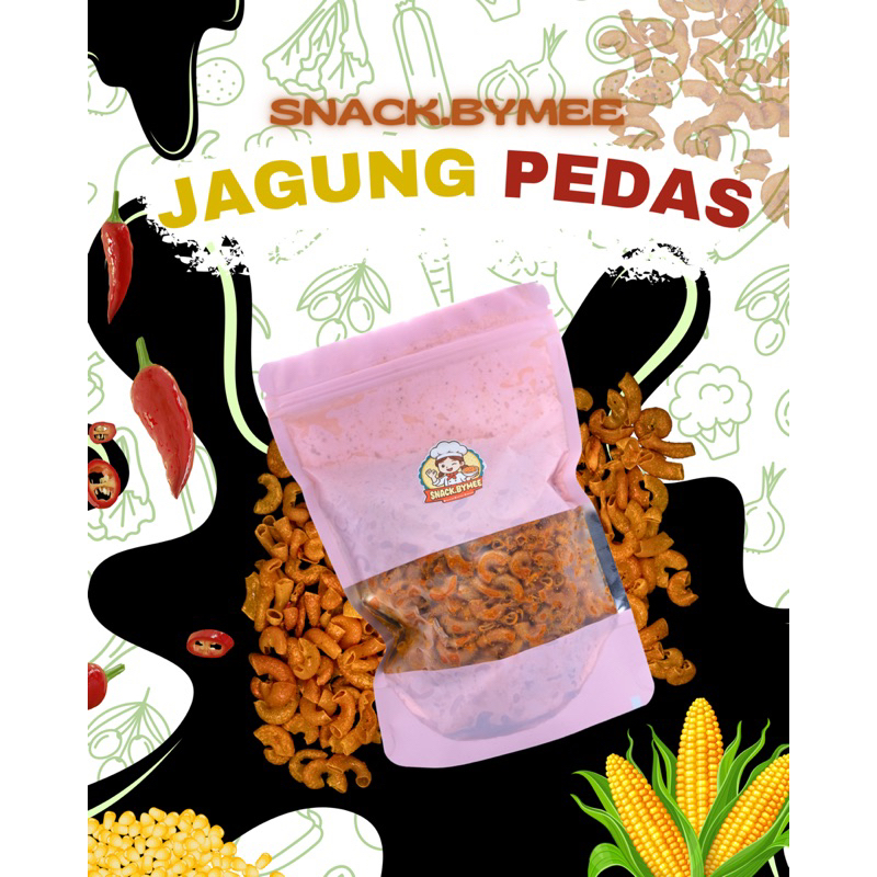

MAKARONI JAGUNG PEDAS SNACK.BYMEE