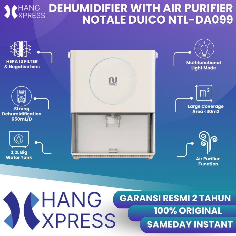 Notale Duico Dehumidifier With Air Purifier Pelembap Dan Pembersih Ruangan
