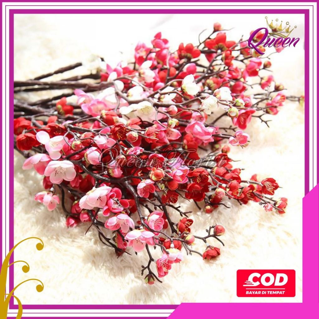 1PCS BUNGA SAKURA SEGAR DEKORASI HIAS BUNGA HIAS BUNGA DEKOrasi Pelaminan