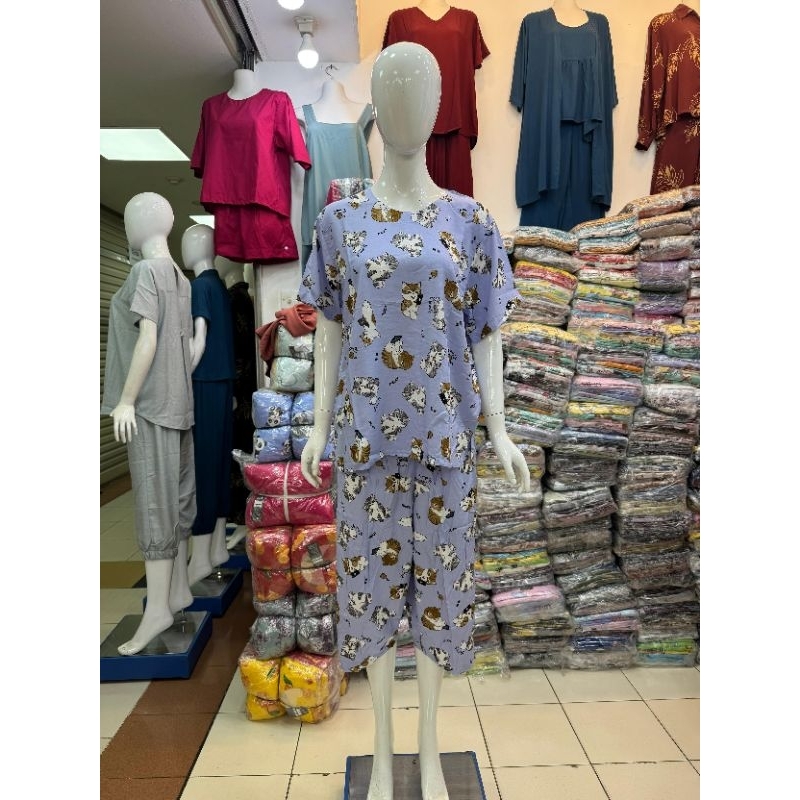 nk Setelan baju tidur rayon Yeong Gi size L celana 7/8