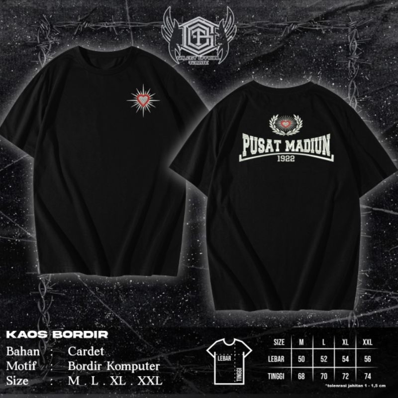 KAOS BORDIR PSHT//KAOS PSHT PUSAT MADIUN//KAOS PSHT KEKINIAN