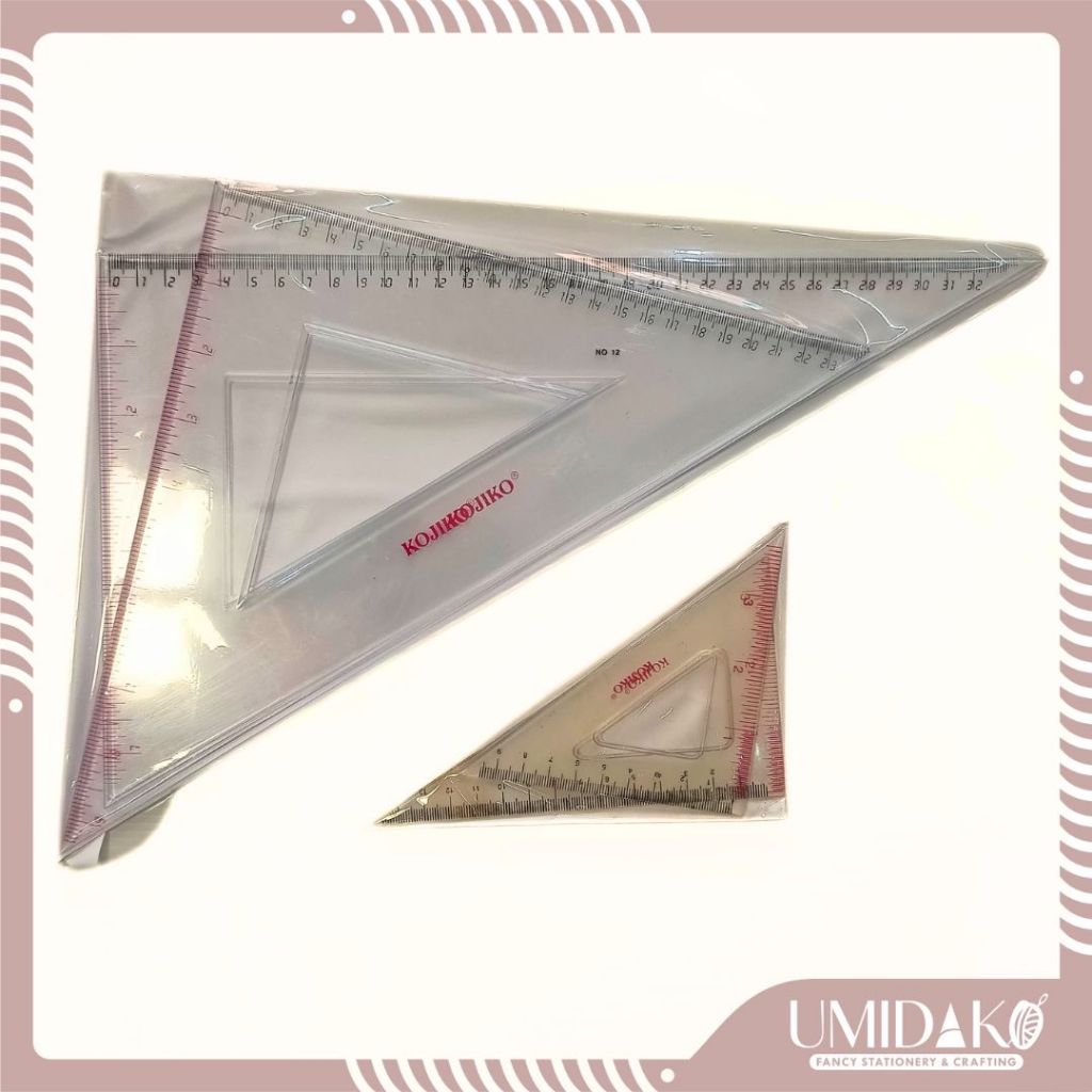 

[UMIDAKO] PENGGARIS SEGITIGA NO 6 DAN NO 12 / PENGGARIS SUDUT / KOJIKO