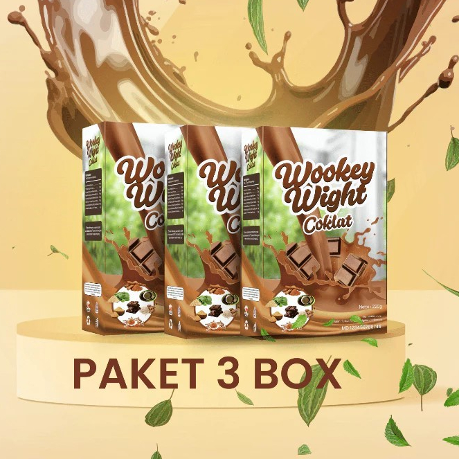 

PAKET HEMAT 3 BOX!!! Wookey Weight Coklat - Susu Penambah Berat Badan Paket 3 Box