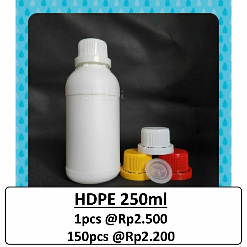 Botol HDPE 250ml / botol agro 250ml