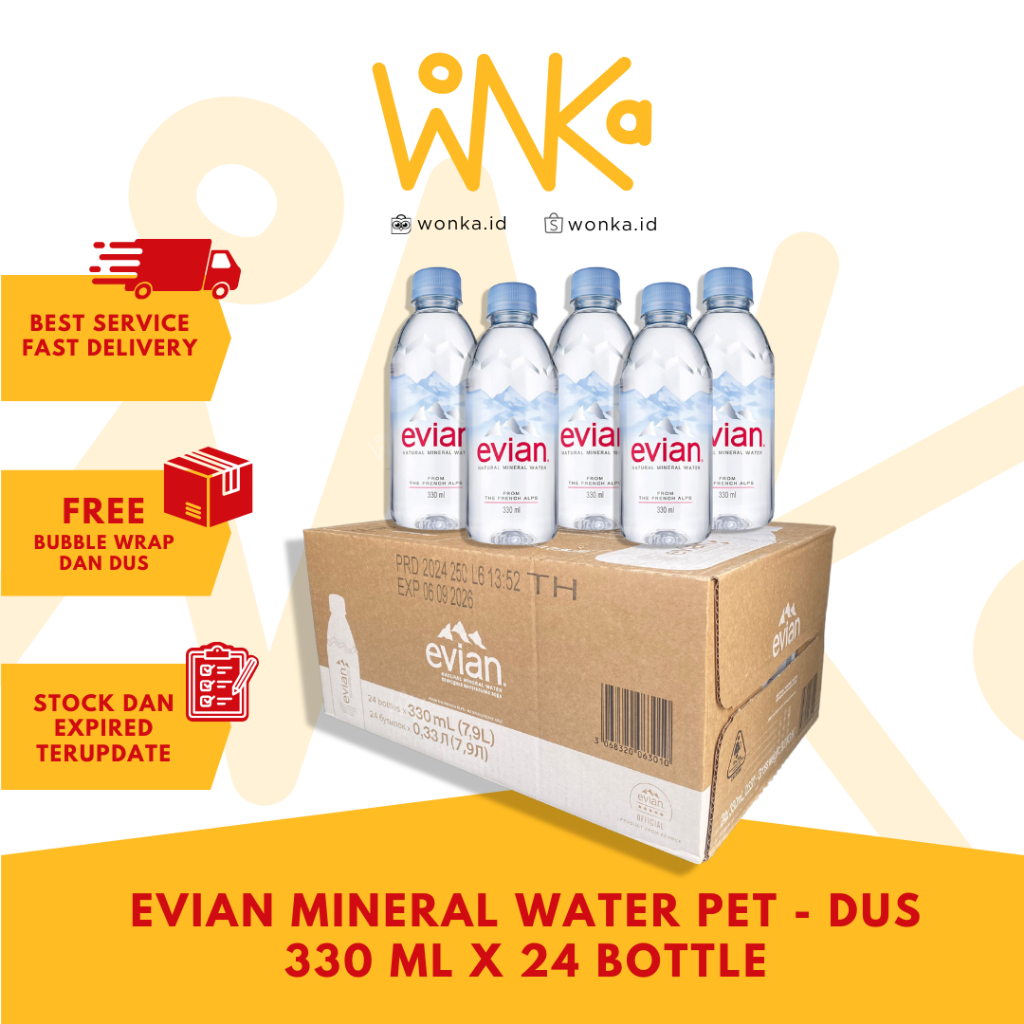 

Evian Natural Mineral Water Glass PET 330 ml - DUS