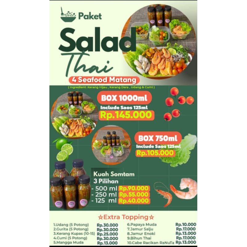 

Kuah Somtam halal Salad Thailand