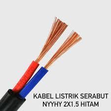 Kabel Serabut Hitam NYYHY  serabut 2 x 0.75 / 2 x 1.5