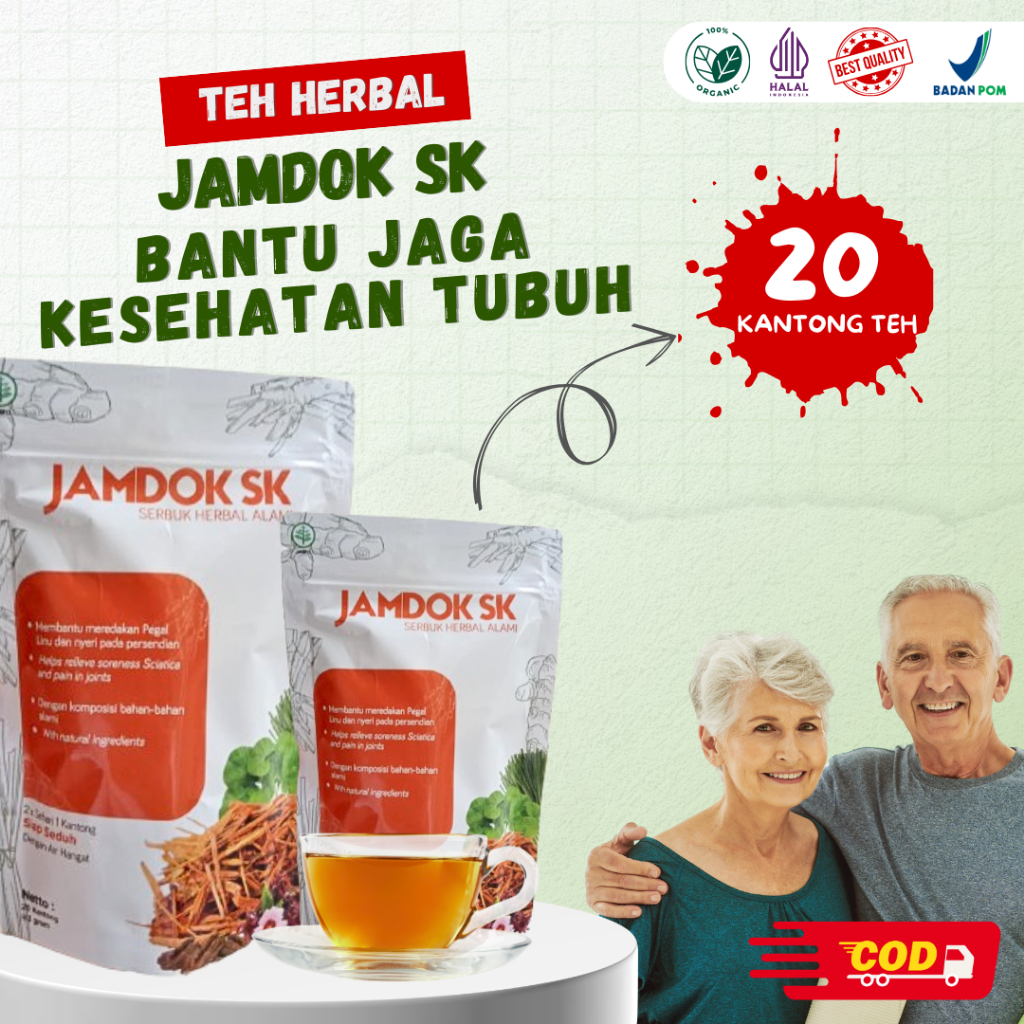 

Bantu Atasi Asam Urat, Vertigo, Hipertensi, Stroke, dan Keluhan Saraf – JAMDOK SK (Paket 10 Pouch)