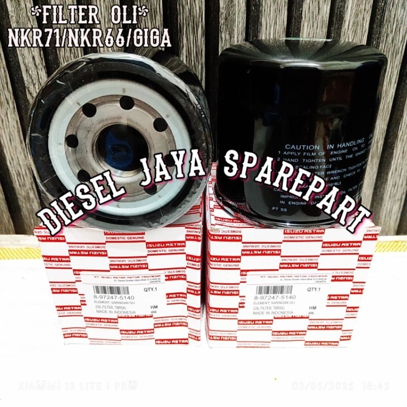 FILTER OLI ISUZU NKR66 / NKR71 / ISUZU GIGA