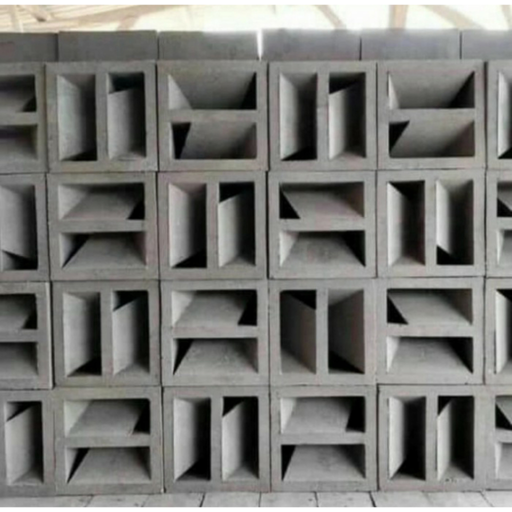 Roster Beton Anti Tampias / Roster Beton Modern / Roster Beton Abu Motif Kupu-Kupu (2 Muka)