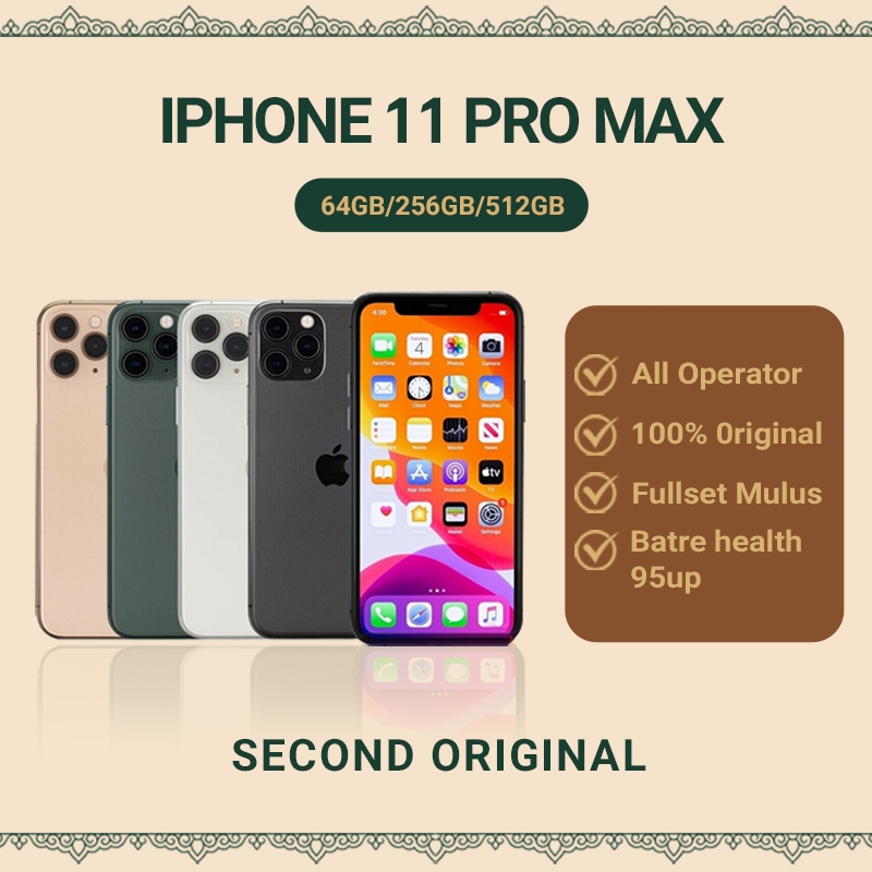 BC iPhone 11 Pro /11 ProMax 64GB 256GB Second ORIGINAL Fullset /Mulus Like New/ Bergaransi